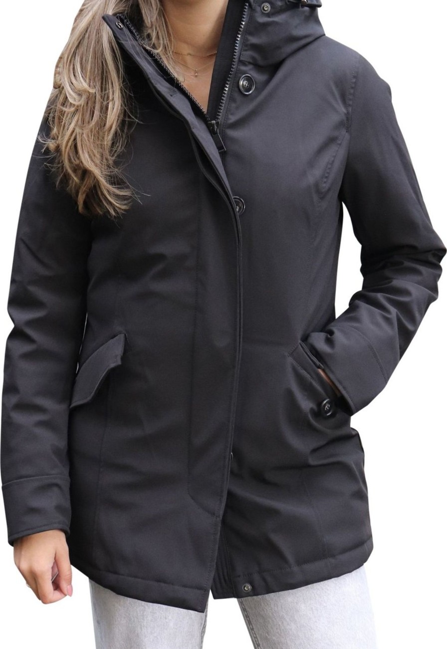 Dames Airforce | Airforce Pocket Deluxe Parka Hc True Black Zwart