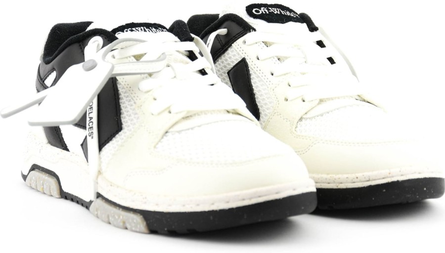 Heren OFF-WHITE | Off-White Slim Ooo White/Black Wit