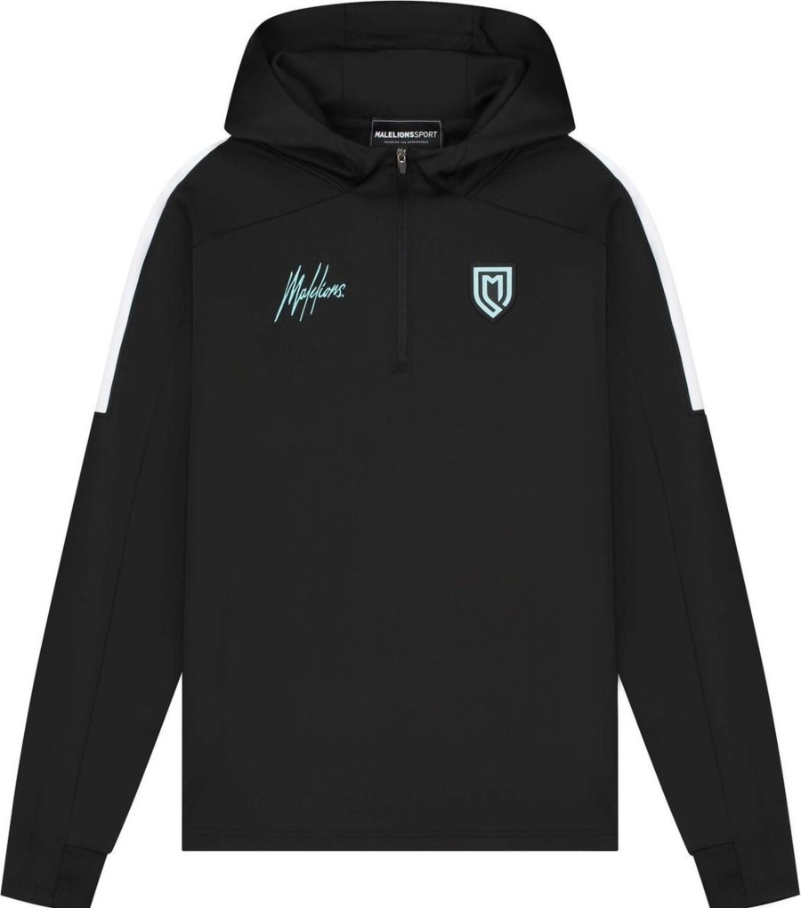 Heren Malelions | Malelions Sport Fielder Hoodie - Black/Tu Zwart