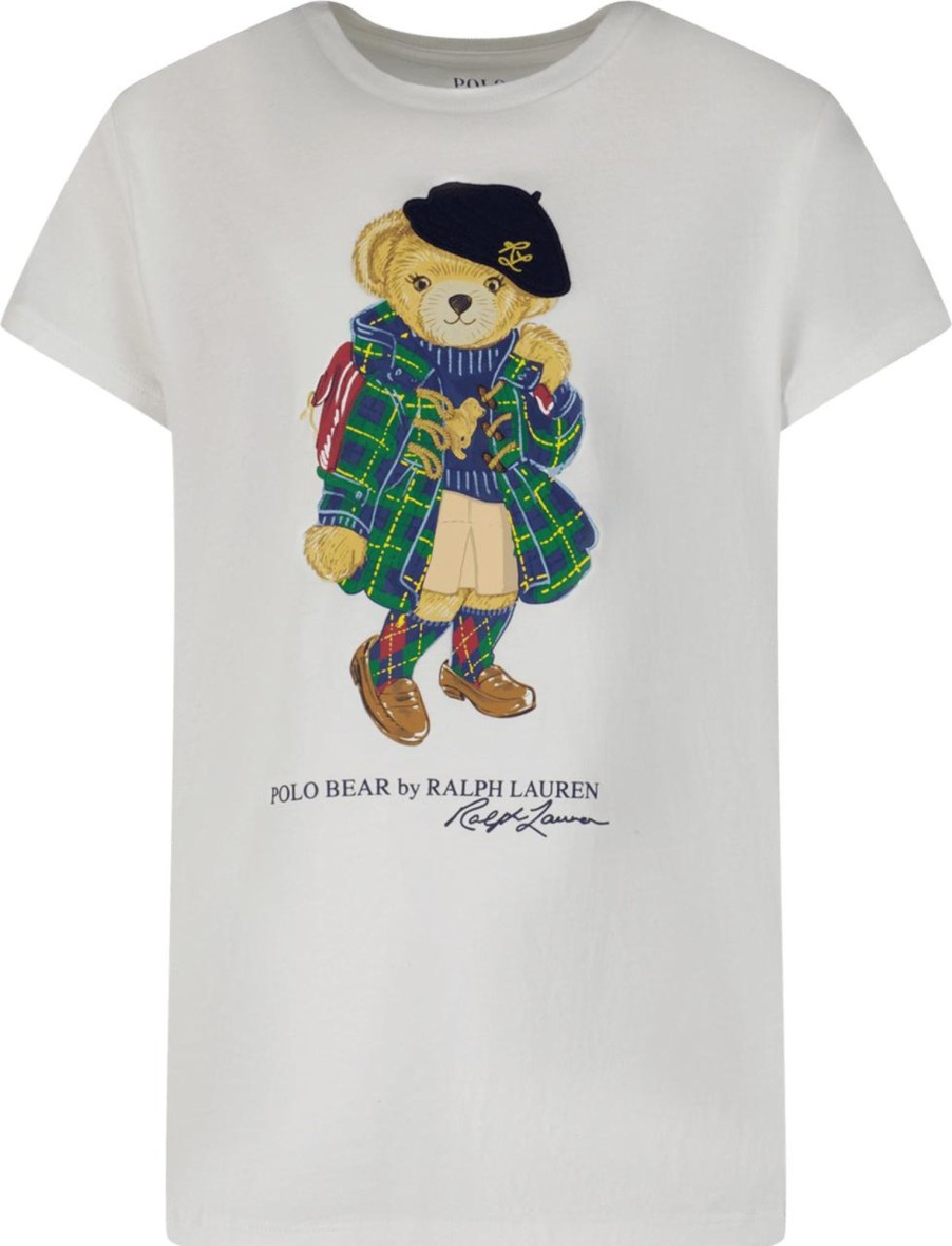 Kids Ralph Lauren Tops | Ralph Lauren Ralph Lauren Kinder Meisjes T-Shirt Wit Wit