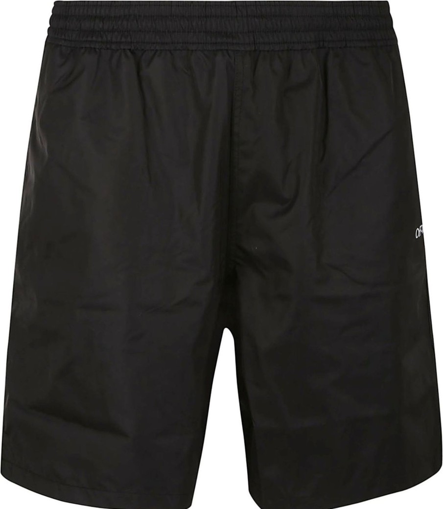 Heren OFF-WHITE | Off-White Arr Surfer Swimshorts Zwart