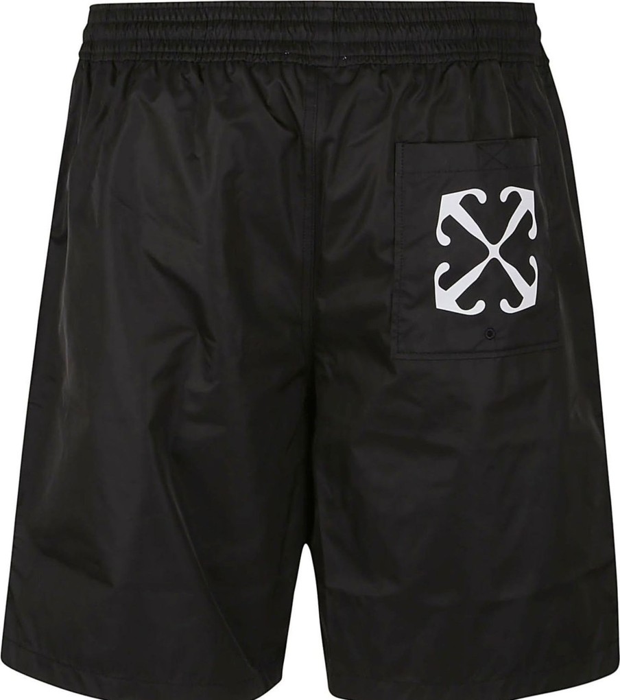 Heren OFF-WHITE | Off-White Arr Surfer Swimshorts Zwart