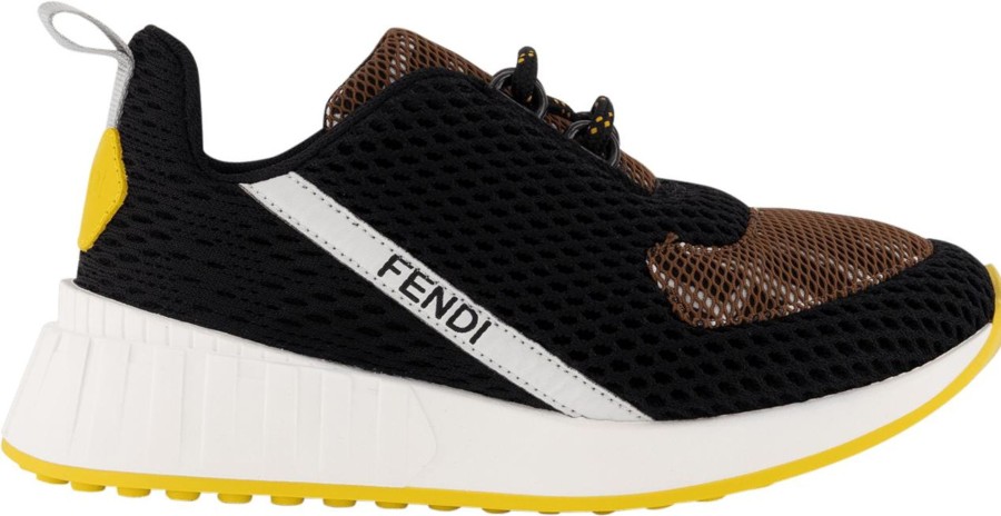 Kids Fendi Sneakers | Fendi Fendi Kinder Unisex Sneakers Zwart Zwart