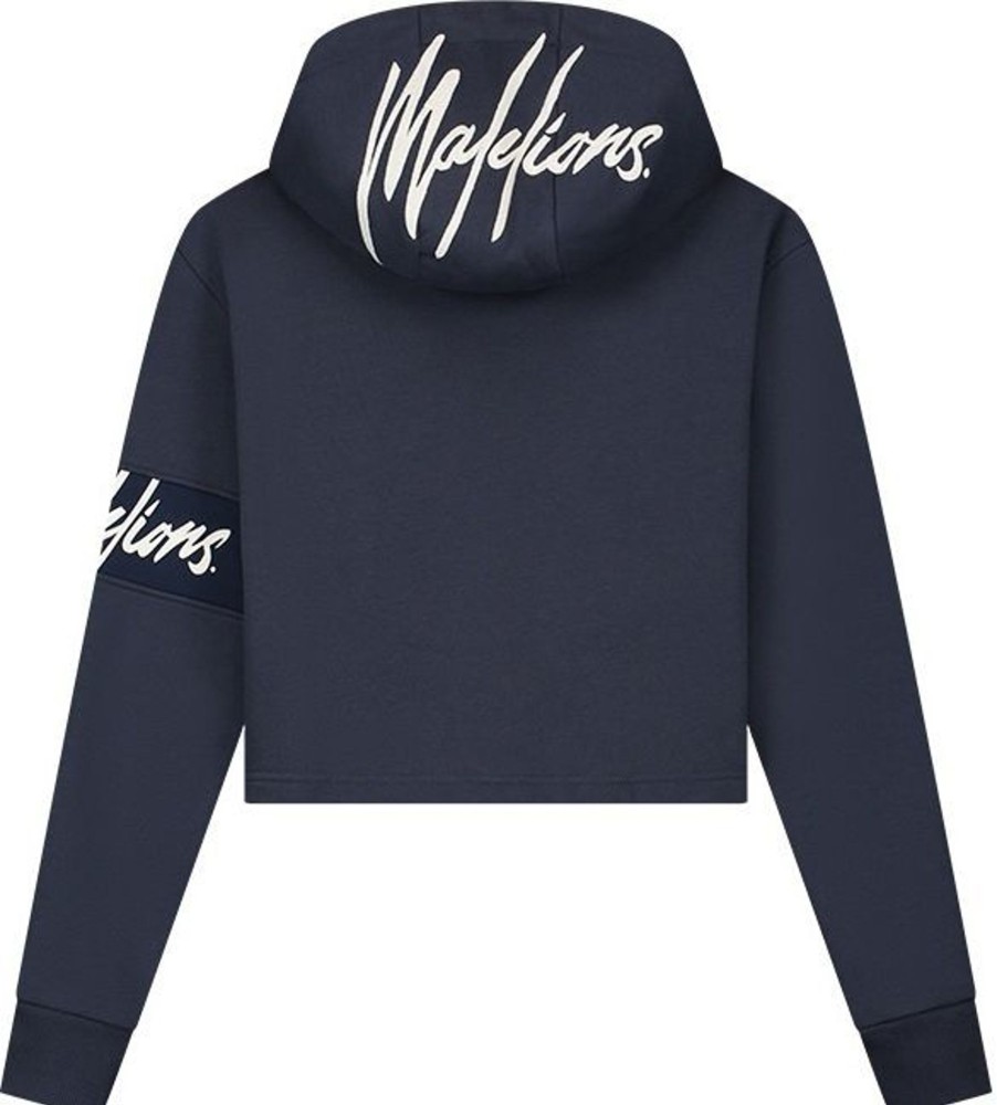 Dames Malelions | Malelions Women Captain Crop - Navy Blauw