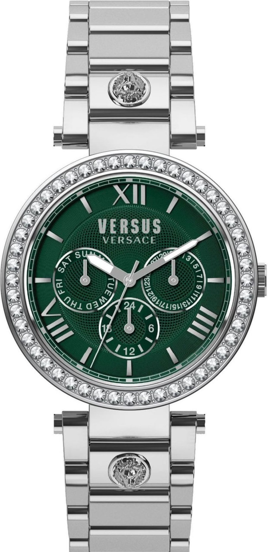 Dames Versace | Versace Vspca4221 Camden Market Dames Horloge Groen