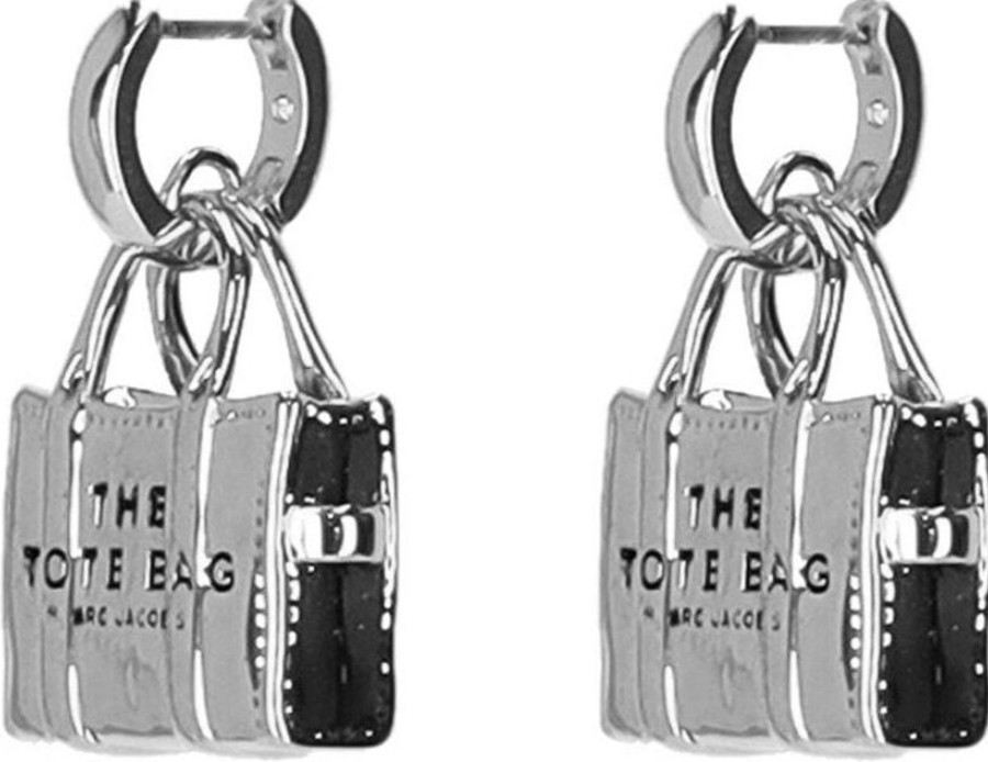 Dames Marc Jacobs | Marc Jacobs The Tote Bag Silver Earrings Silver Zilver