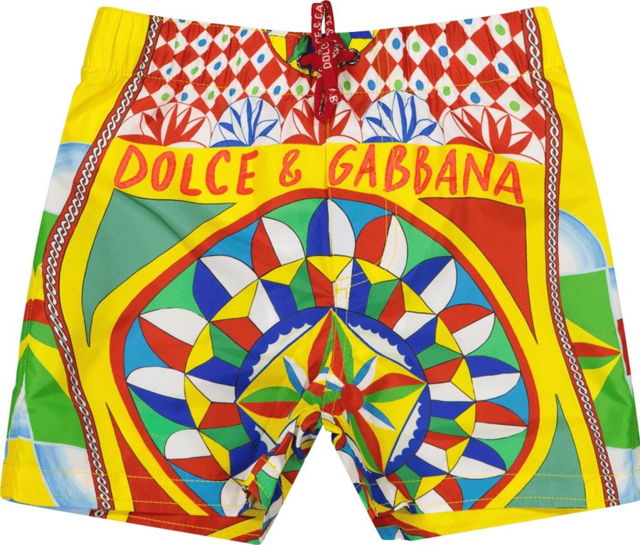 Kids Dolce & Gabbana Badkleding | Dolce & Gabbana Dolce & Gabbana Baby Jongens Badkleding Geel Geel