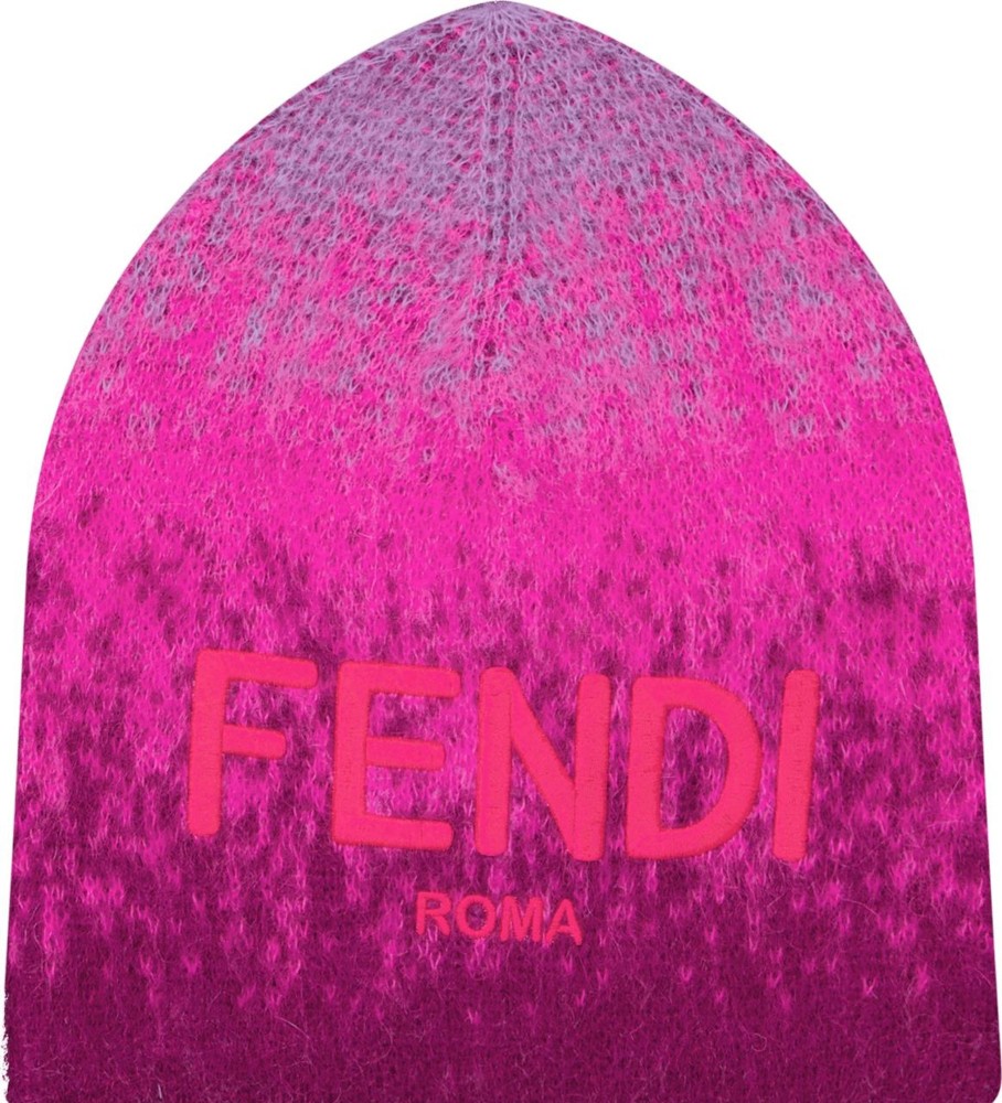 Kids Fendi Accessoires | Fendi Fendi Kinder Meisjes Muts Fluor Roze Roze