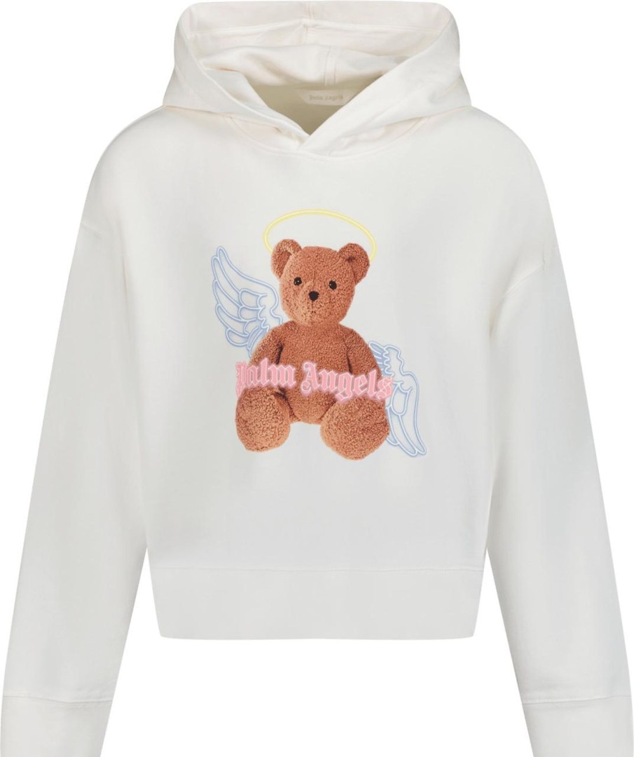 Kids Palm Angels Truien | Palm Angels Palm Angels Kinder Meisjes Trui Off White Wit