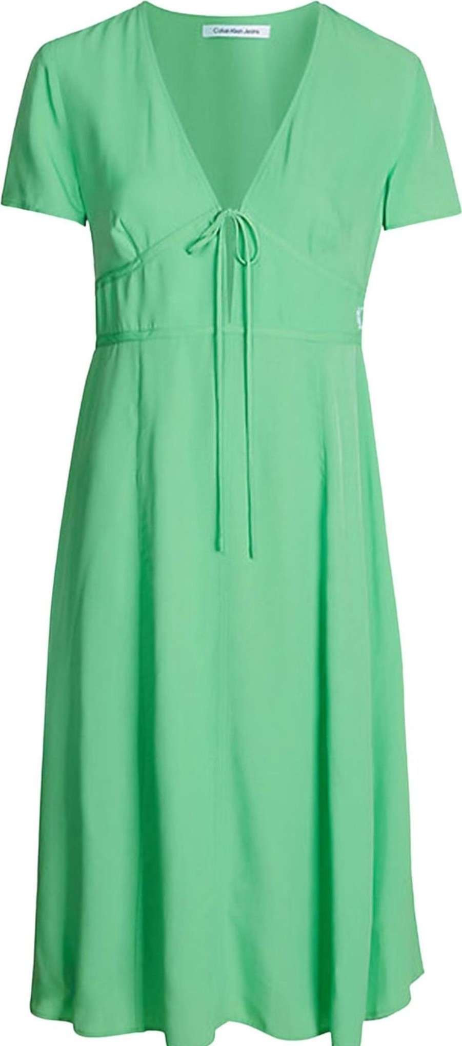 Dames Calvin Klein | Calvin Klein Calvin Klein Jurk Groen Viscose Maat L Jurken Groen Groen