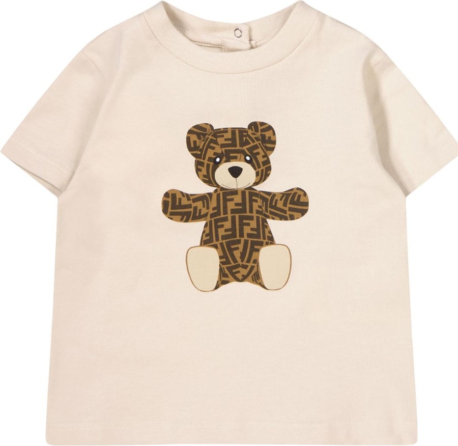 Kids Fendi Shirts | Fendi Fendi Baby Meisjes T-Shirt Licht Roze Roze