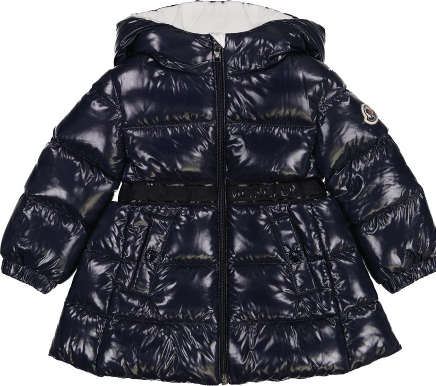 Kids Moncler Tassen | Moncler Moncler Baby Meisjes Jas Navy Blauw