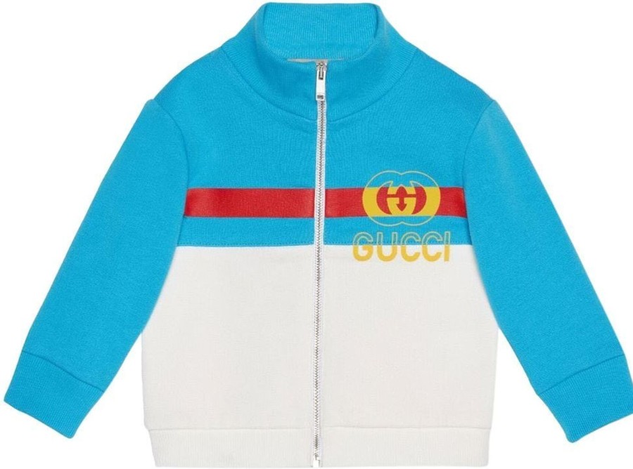 Kids Gucci Overhemden | Gucci Gucci Kids Jackets Clear Blue Wit