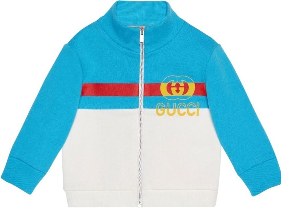 Kids Gucci Overhemden | Gucci Gucci Kids Jackets Clear Blue Wit