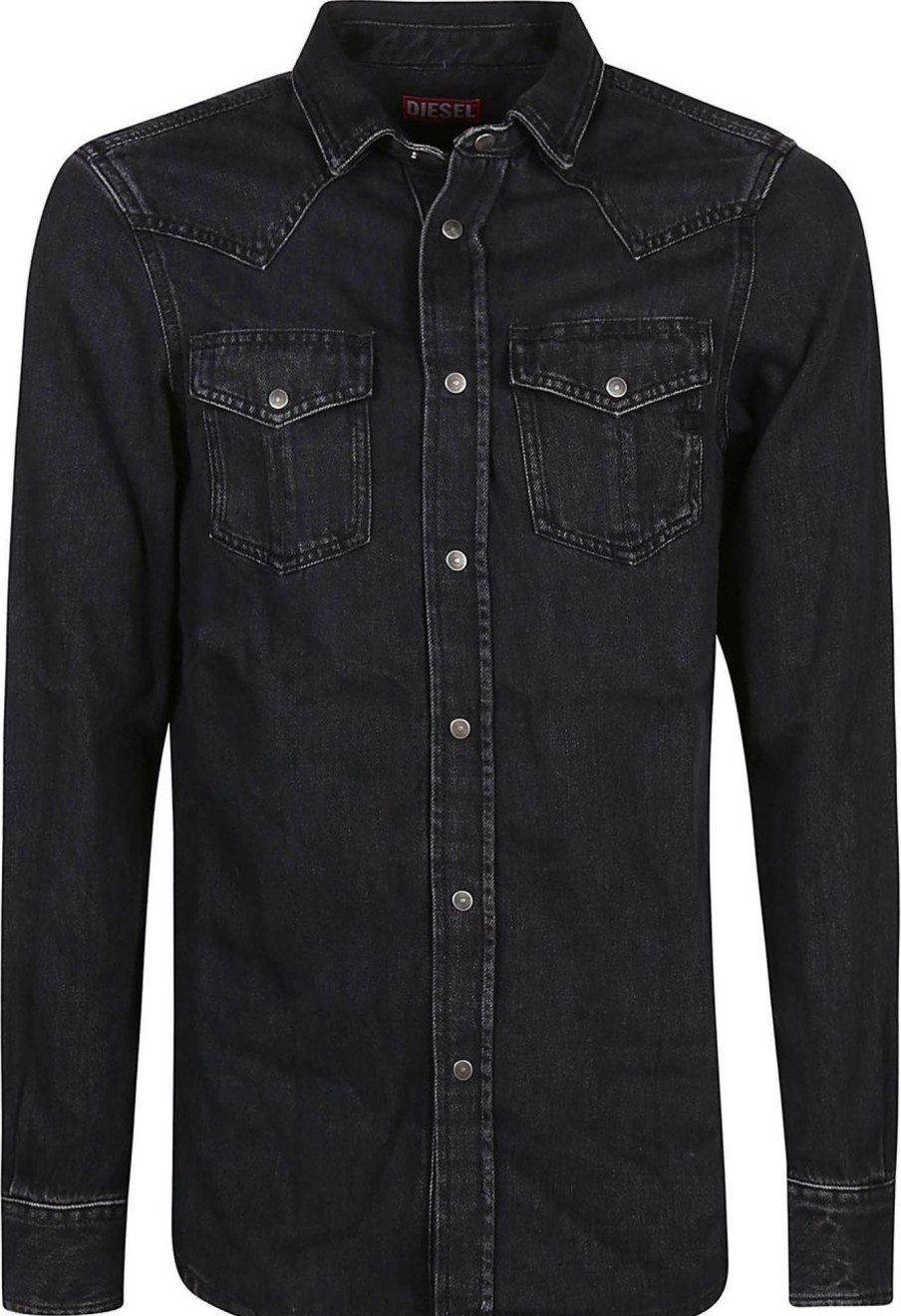 Heren Diesel | Diesel D-Vega Shirt Black Zwart