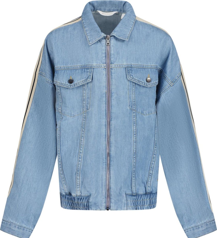 Kids Palm Angels Tassen | Palm Angels Palm Angels Kinder Meisjes Jas Jeans Blauw