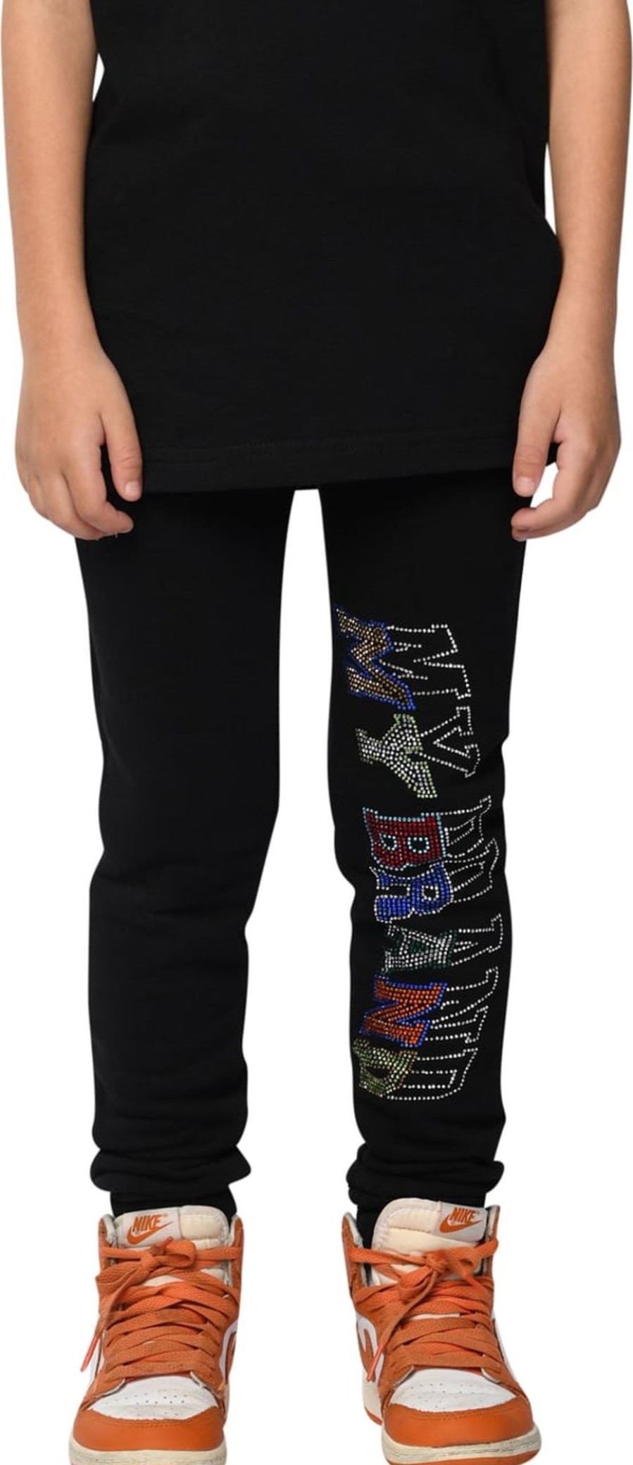 Kids My Brand Broeken | My Brand Multi Color Stones Jogging Pants Zwart