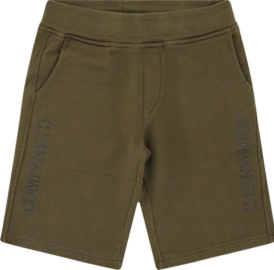 Kids CP Company Shorts | Cp Company Sweat Bermuda Shorts Groen