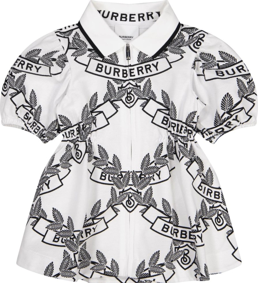 Kids Burberry Jurken | Burberry Burberry Baby Meisjes Jurkje Wit Wit