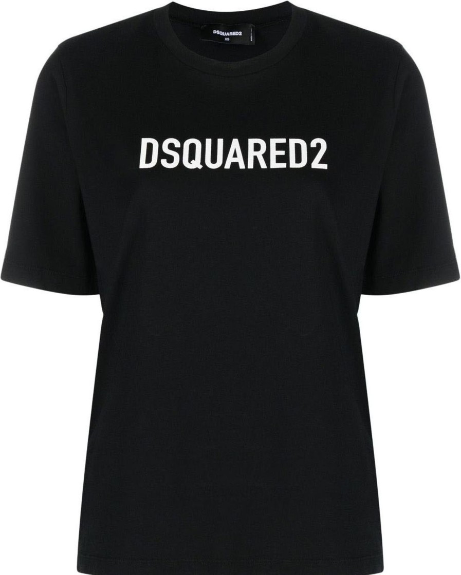 Dames Dsquared2 | Dsquared2 T-Shirts And Polos Black Zwart