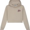 Dames Malelions | Malelions Women Reserved Crop Hoodie - Taupe Taupe