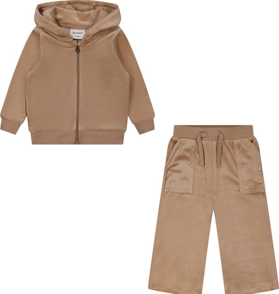 Kids Iceberg Sets | Iceberg Juicy Couture Kinder Meisjes Joggingpak Taupe Taupe