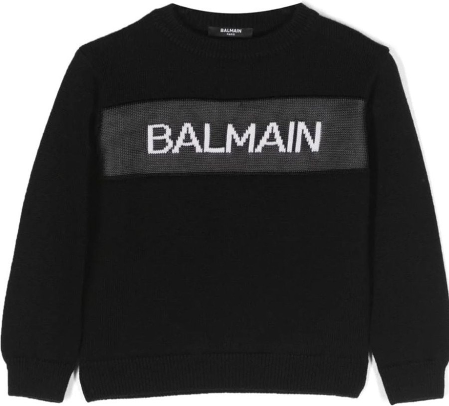 Kids Balmain Truien | Balmain Jumper Black Zwart