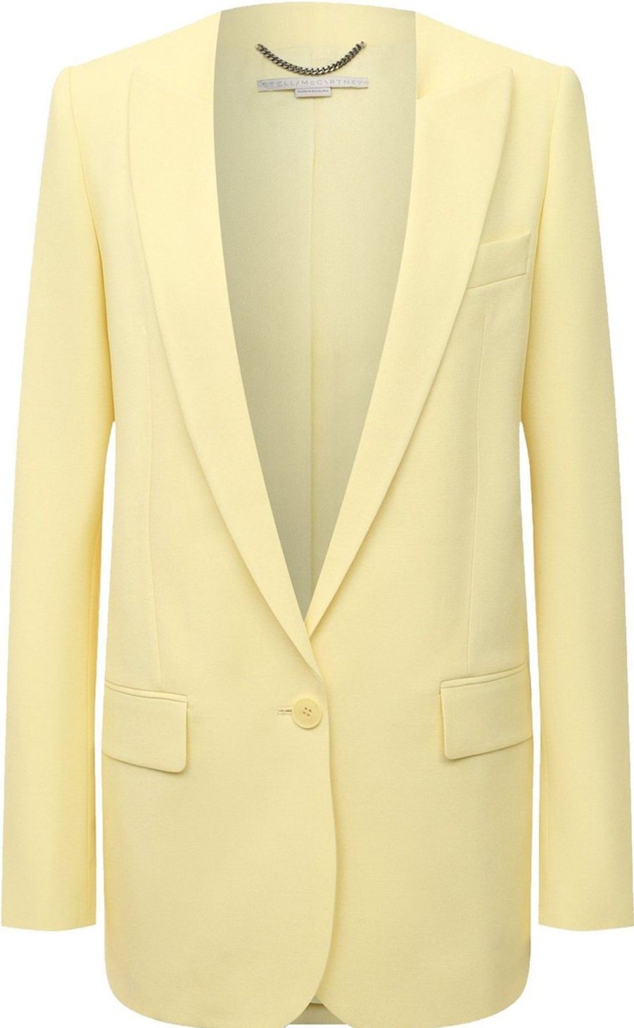 Dames Stella McCartney | Stella Mccartney Stella Mccartney Virgin Wool Blazer Geel