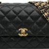 Dames Chanel | Chanel Coco First Flap Bag Zwart