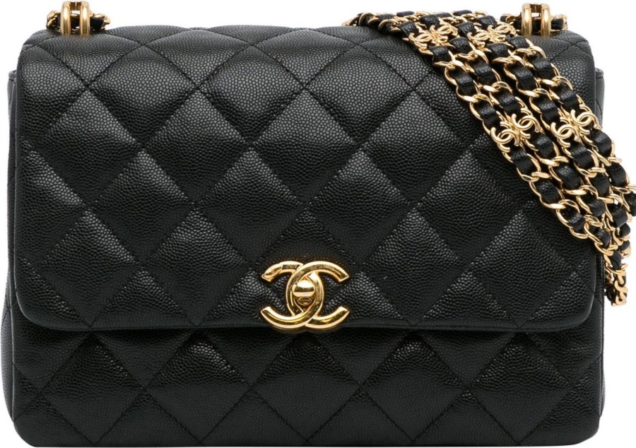 Dames Chanel | Chanel Coco First Flap Bag Zwart