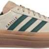 Dames Adidas | Adidas Gazelle Bold W Cream White / Collegiate Green / Magic Beige Wit