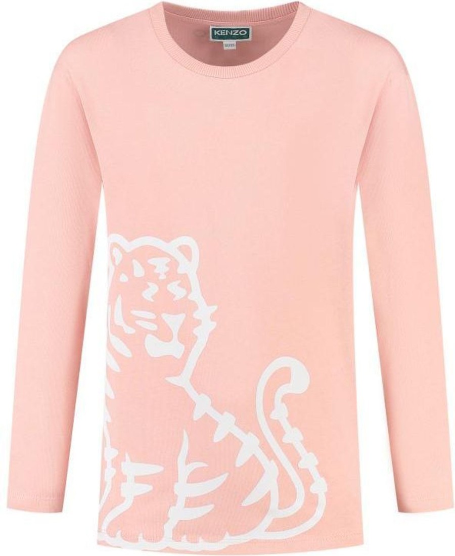 Kids Kenzo Tops | Kenzo T-Shirt Lange Mouwen Roze