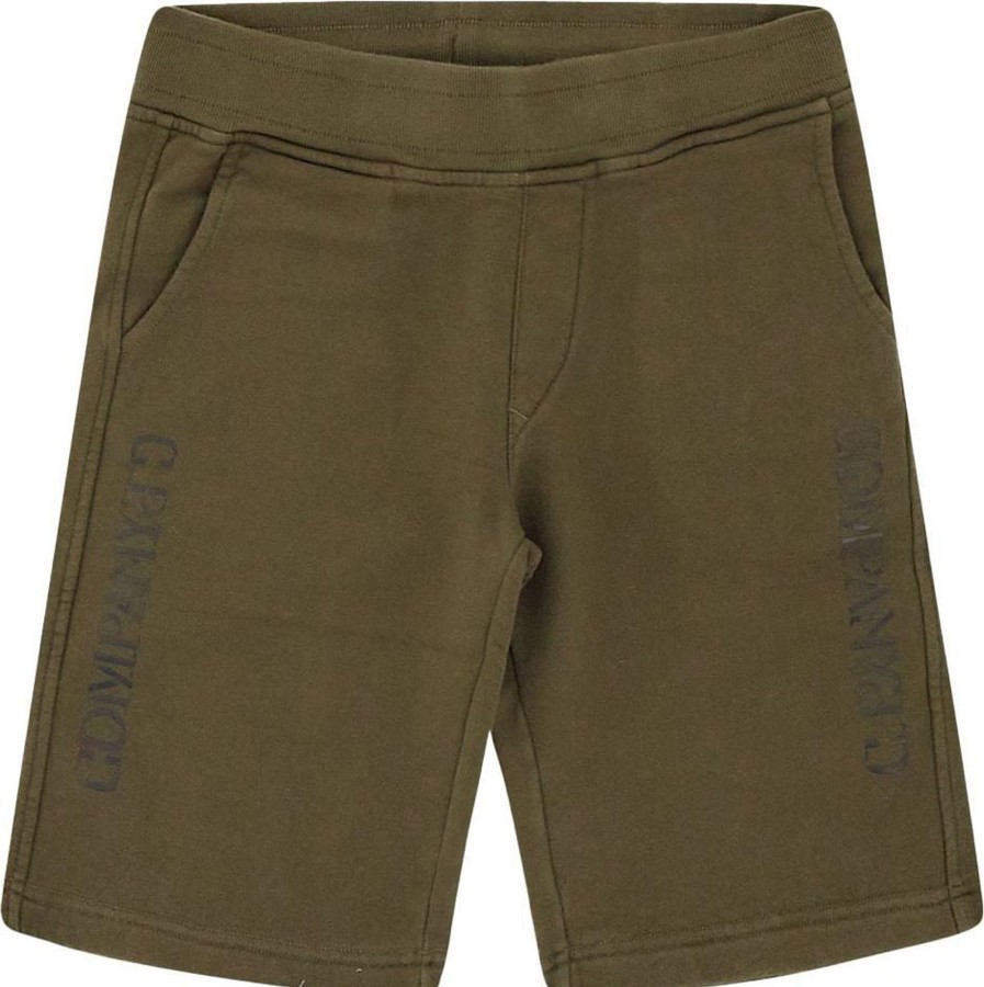 Kids CP Company Shorts | Cp Company Sweat Bermuda Shorts Groen