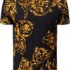 Heren Versace Jeans Couture | Versace Jeans Couture Versace Jeans Couture T-Shirt Allover Print Black/Gold Zwart