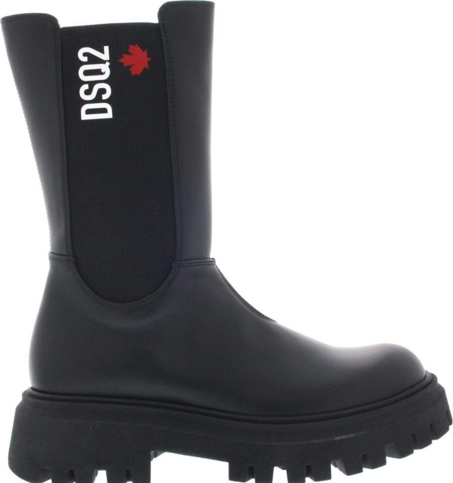 Dames Dsquared2 | Dsquared2 Chelsea Boots - Runner Nero Zwart Zwart