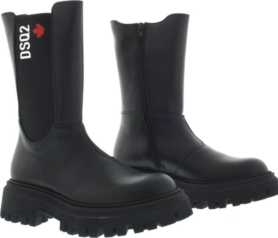 Dames Dsquared2 | Dsquared2 Chelsea Boots - Runner Nero Zwart Zwart