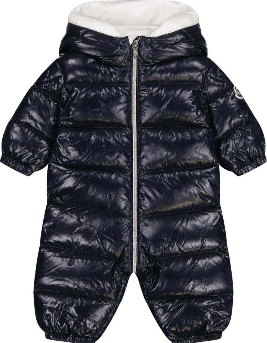 Kids Moncler Sets | Moncler Moncler Baby Unisex Skipak Navy Blauw