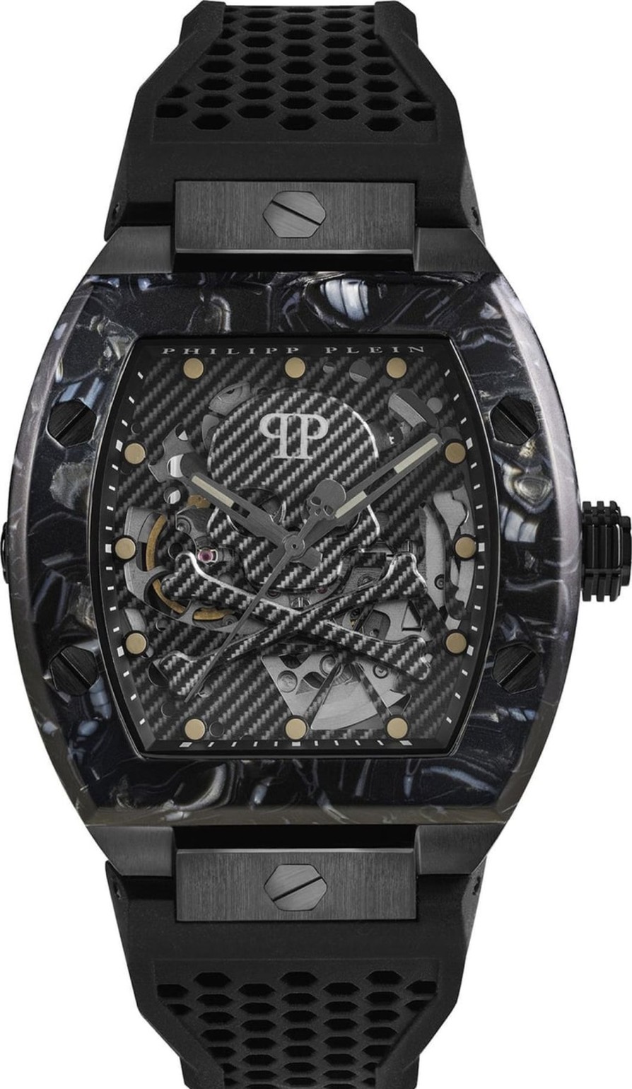 Heren Philipp Plein | Philipp Plein Pwbaa0221 The $Keleton Horloge 44 Mm Zwart