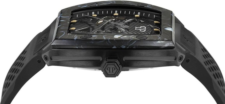 Heren Philipp Plein | Philipp Plein Pwbaa0221 The $Keleton Horloge 44 Mm Zwart