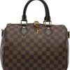 Dames Louis Vuitton | Louis Vuitton Damier Ebene Speedy Bandouliere 25 Bruin