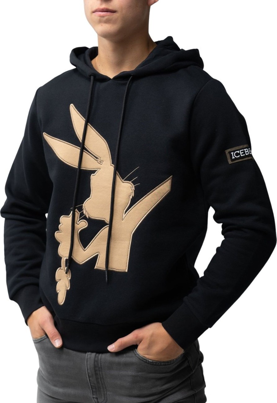 Heren Iceberg | Iceberg Hoodie Zwart