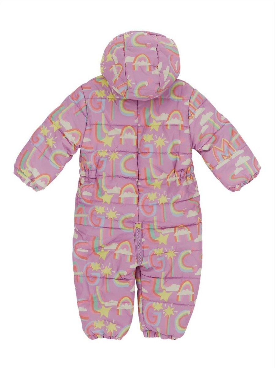 Kids Stella McCartney Badkleding | Stella Mccartney Puffer Ski Suit Paars