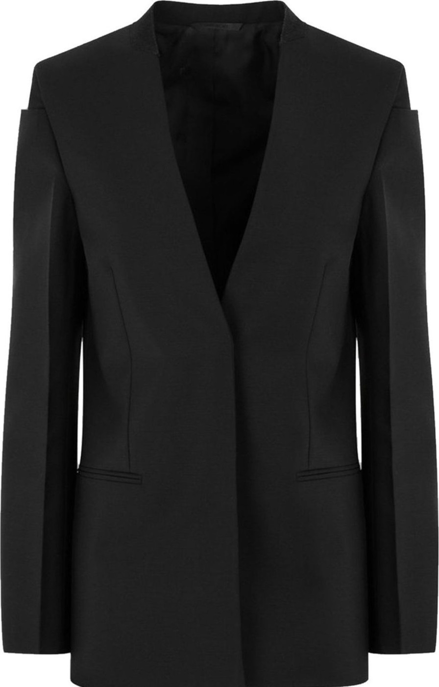 Dames Givenchy | Givenchy Givenchy Collarless Blazer Zwart