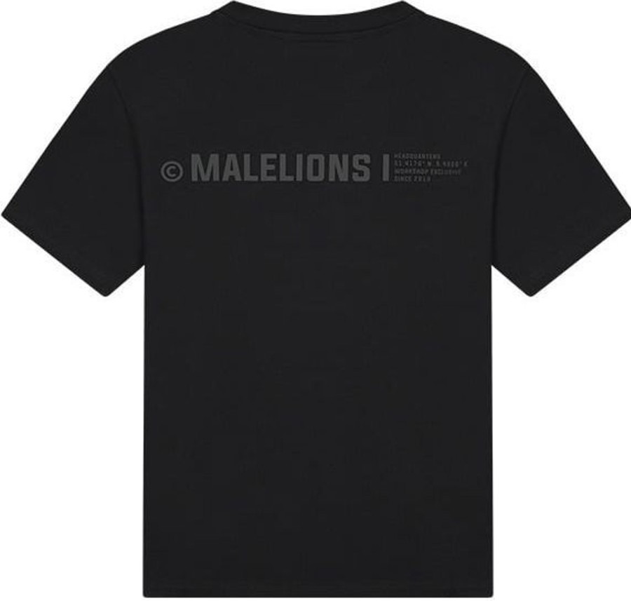 Dames Malelions | Malelions Women Studio T-Shirt - Black Zwart