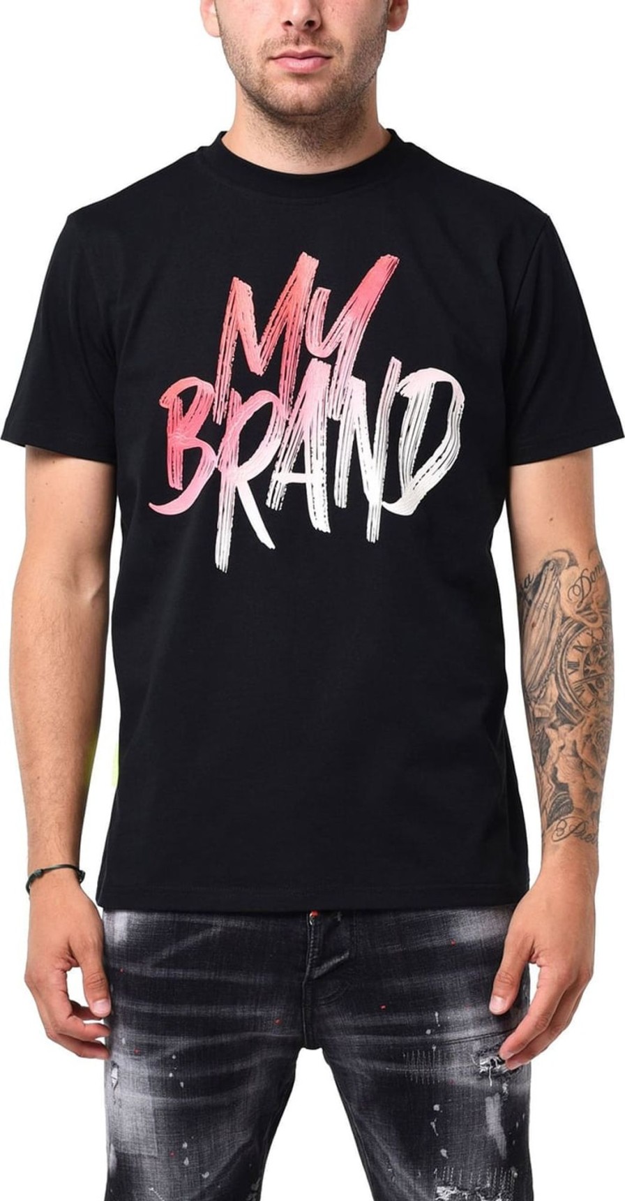 Heren My Brand | My Brand Mb Logo Paint Stroke True Zwart