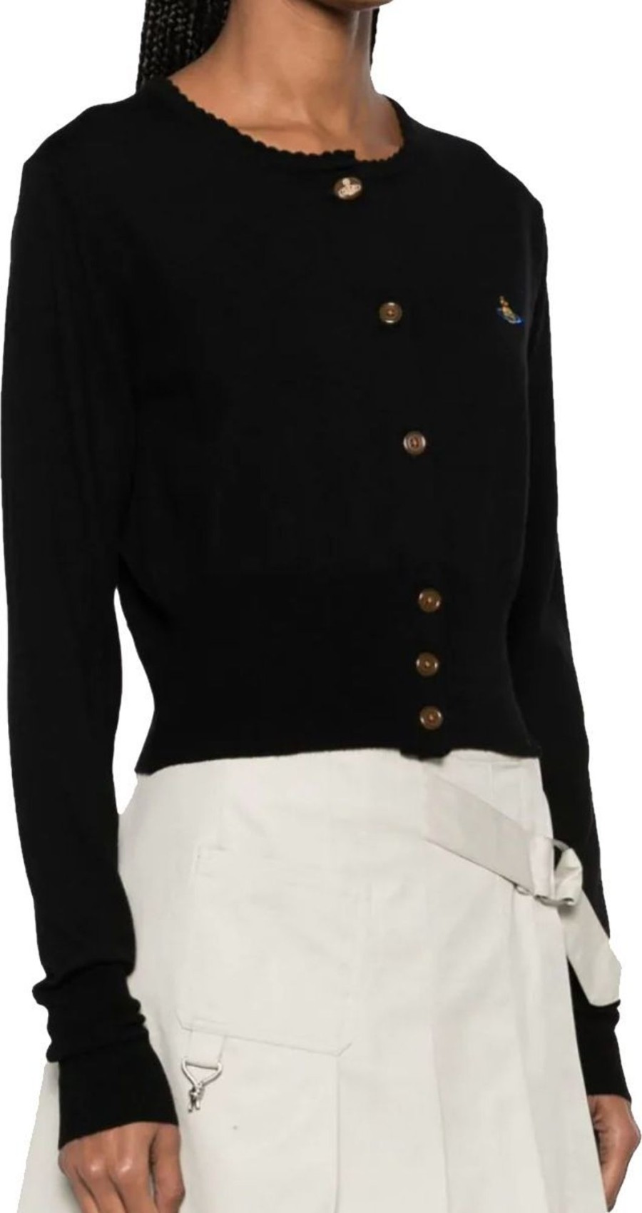 Dames Vivienne Westwood | Vivienne Westwood Bea Cropped Cardigan Black Zwart