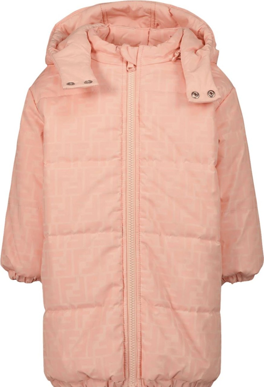 Kids Fendi Jassen | Fendi Fendi Baby Meisjes Jas Licht Roze Roze