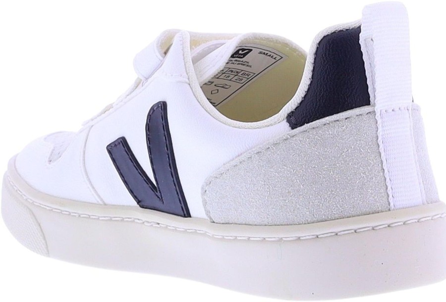 Kids Veja Sneakers | Veja Small-V-10-Velcro Cwl Wit