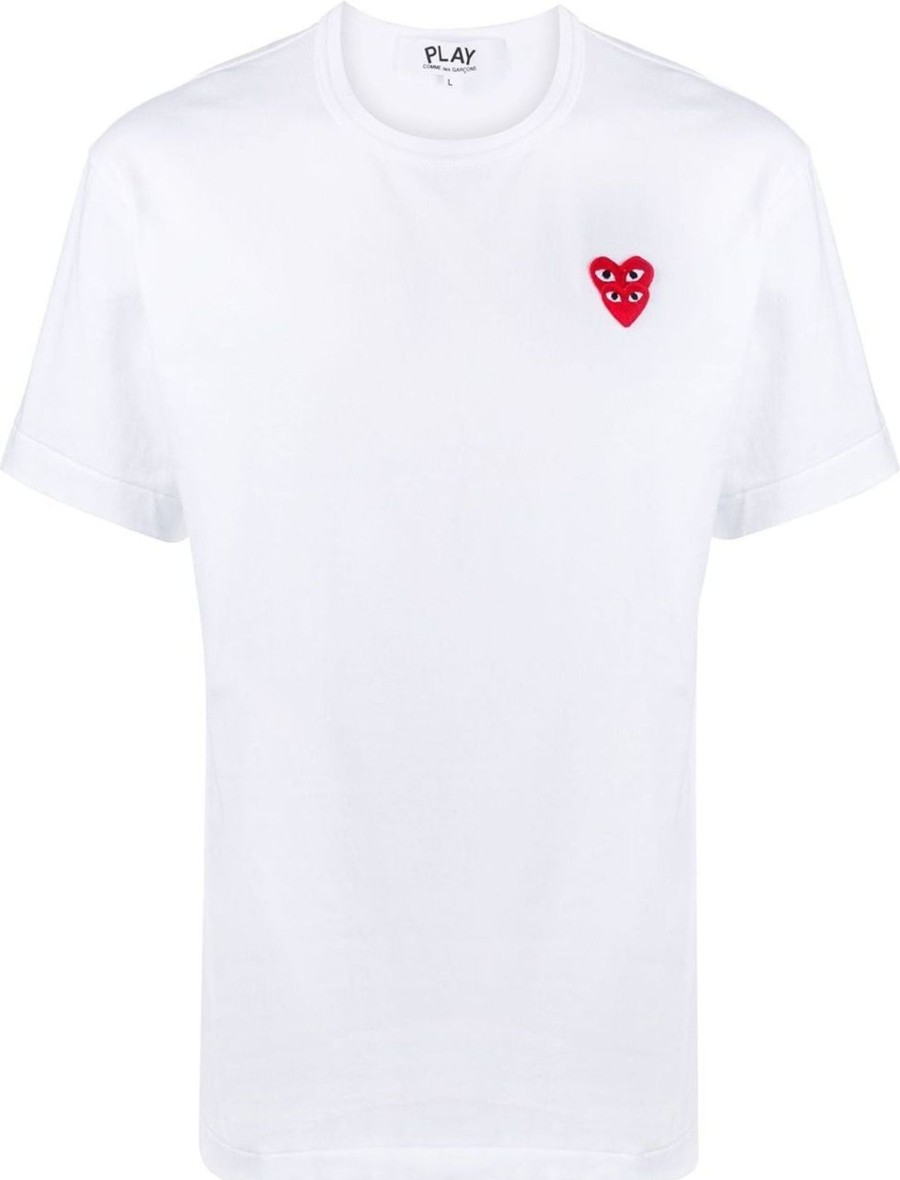 Heren Comme des Garçons | Comme Des Garcons T-Shirts And Polos White Wit