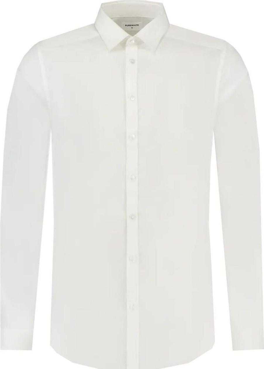 Heren Purewhite | Purewhite Essential Classic Shirt White Wit